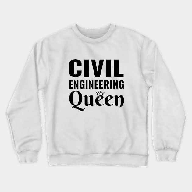 Civil Engineering Queen Women in stem steminist Crewneck Sweatshirt by Petalprints